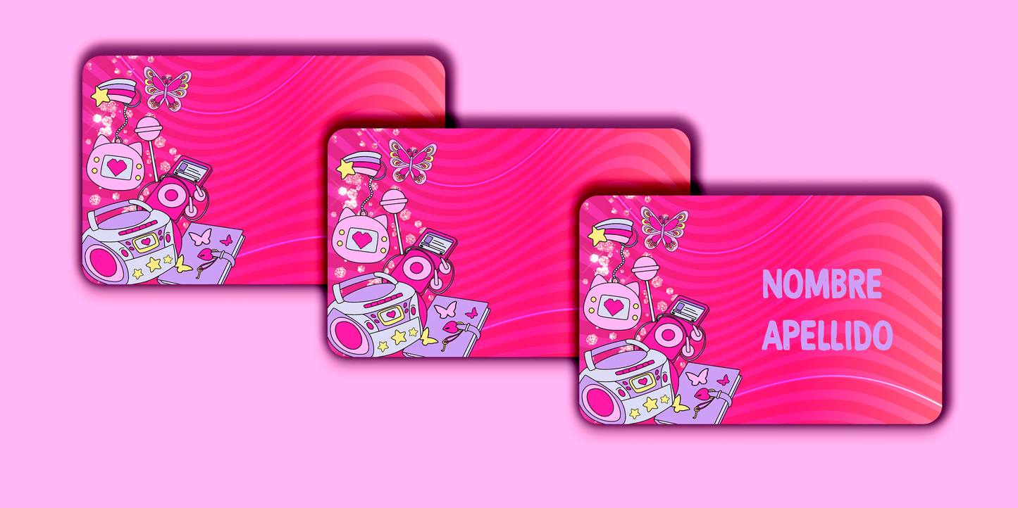 ETIQUETAS PERSONALIZADAS RETRO RECTANGULAR