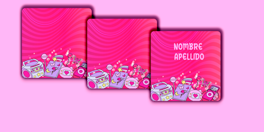 ETIQUETAS PERSONALIZADAS RETRO CUADRADA