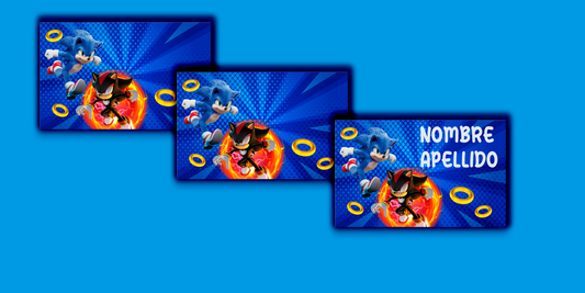 ETIQUETAS PERSONALIZADAS SONIC RECTANGULAR