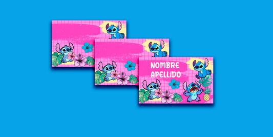 ETIQUETAS PERSONALIZADAS STITCH RECTANGULAR