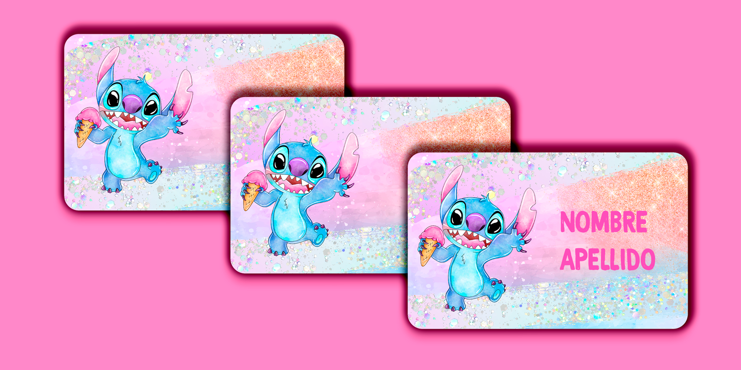 ETIQUETAS PERSONALIZADAS STITCH  RECTANGULAR