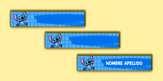 ETIQUETAS PERSONALIZADAS STITCH LAPIZ