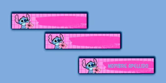 ETIQUETAS PERSONALIZADAS STITCH LÁPIZ