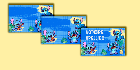 ETIQUETAS PERSONALIZADAS STITCH RECTANGULAR
