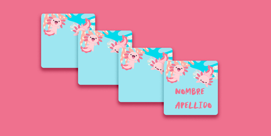 ETIQUETAS PERSONALIZADAS AJOLOTE CUADRADA
