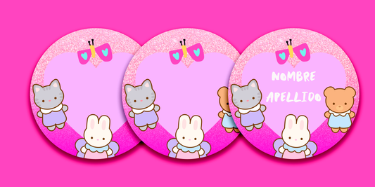 ETIQUETAS PERSONALIZADAS TERNURINES REDONDA