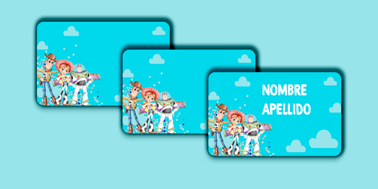 ETIQUETAS PERSONALIZADAS TOY STORY RECTANGULAR