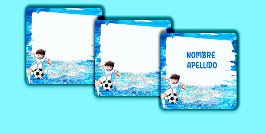ETIQUETAS PERSONALIZADAS TSUBASA CUADRADA