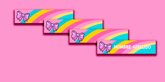 ETIQUETAS PERSONALIZADAS UNICORNIO LAPIZ