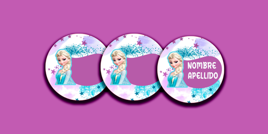 ETIQUETAS PERSONALIZADAS ELSA REDONDA