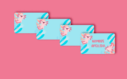 ETIQUETAS PERSONALIZADAS AJOLOTE RECTANGULAR