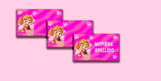 ETIQUETAS PERSONALIZADAS SKYE RECTANGULAR