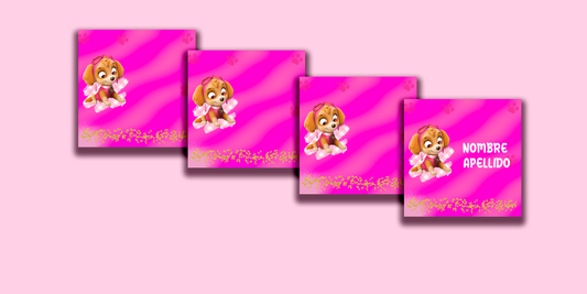 ETIQUETAS PERSONALIZADAS SKYE CUADRADA